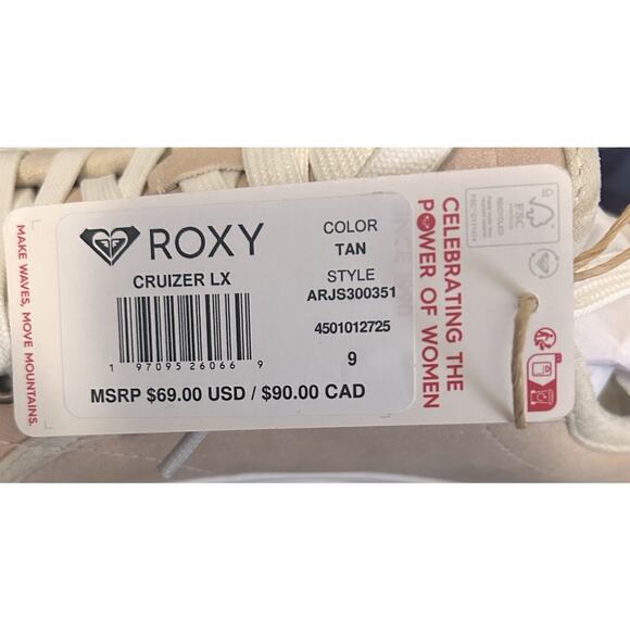 NEW Roxy Cruizer LX Women's Size 9 Tan Oxford Sneakers - Picture 9 of 9